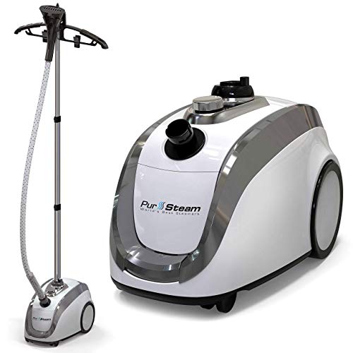 PurSteam 2018 - Vaporizador para Ropa, Prendas, Tela, Profesional, Resistente, 4 Niveles de Vapor Que producen Vapor Continuo