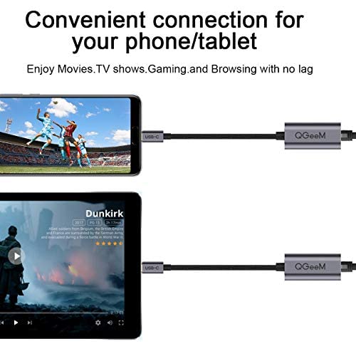 QGeeM Adaptador de USB C a Ethernet, RJ45 a USB C Tipo C Gigabit Ethernet, Adaptador de Red Thunderbolt 3 a RJ45 LAN Compatible con MacBook Pro 2020/2019/2018/2017, MacBook Air, DELL XPS