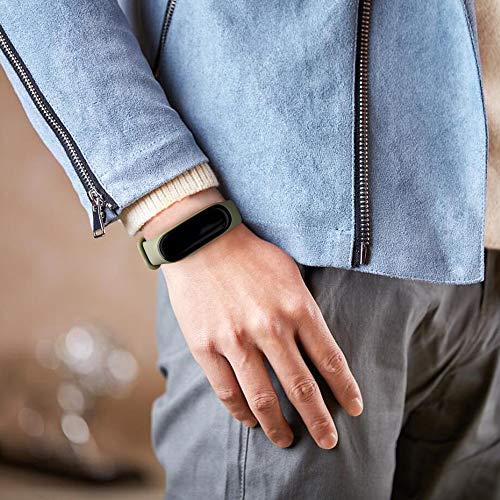 QHAN Compatible con Xiaomi Mi Band 4 Correa/Xiaomi Mi Band 3 Correa, Banda de Repuesto Reloj Silicona Coloridos para Xiaomi Mi Band 4 Pulseras Mujer Hombre (Vino Rojo/Verde Musgo/Azul)
