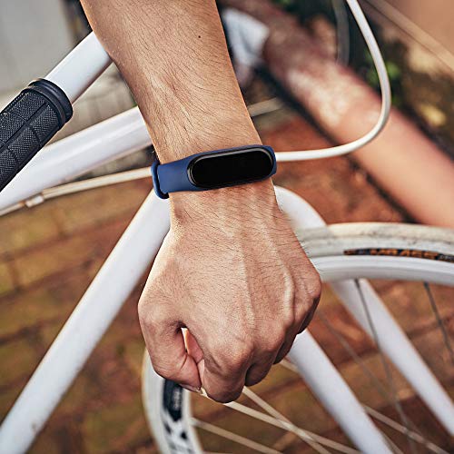 QHAN Compatible con Xiaomi Mi Band 4 Correa/Xiaomi Mi Band 3 Correa, Banda de Repuesto Reloj Silicona Coloridos para Xiaomi Mi Band 4 Pulseras Mujer Hombre (Vino Rojo/Verde Musgo/Azul)