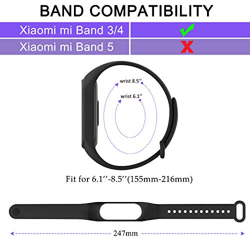 QHAN Compatible con Xiaomi Mi Band 4 Correa/Xiaomi Mi Band 3 Correa, Banda de Repuesto Reloj Silicona Coloridos para Xiaomi Mi Band 4 Pulseras Mujer Hombre (Vino Rojo/Verde Musgo/Azul)