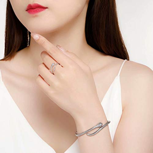 Qings Brazalete Serpiente Ajustable Retro Pulsera Envoltura Estilo Egipcio Serpiente Joyería para Mujer Niña