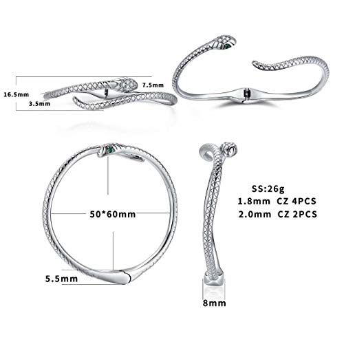 Qings Brazalete Serpiente Ajustable Retro Pulsera Envoltura Estilo Egipcio Serpiente Joyería para Mujer Niña