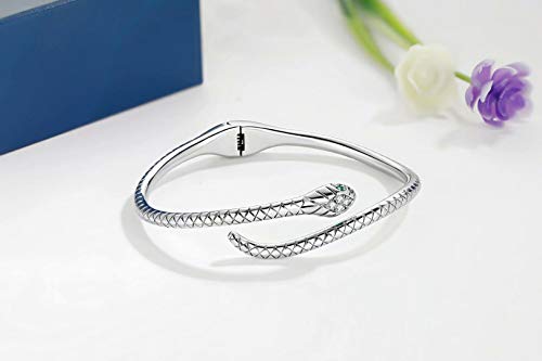 Qings Brazalete Serpiente Ajustable Retro Pulsera Envoltura Estilo Egipcio Serpiente Joyería para Mujer Niña