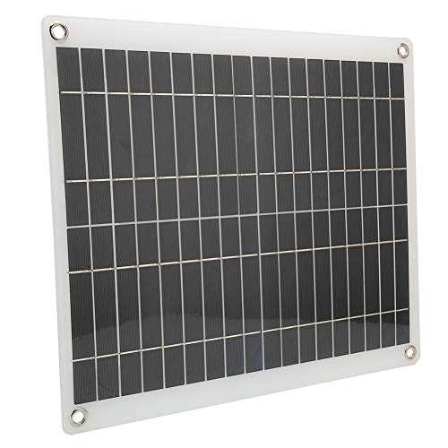 Qinlorgon 【Venta del día de la Madre】 Tablero de Carga Solar, Panel Solar, Salida Dual 16.6x14.6 Pulgadas policristalino 25W 18V para Viajes al Aire Libre