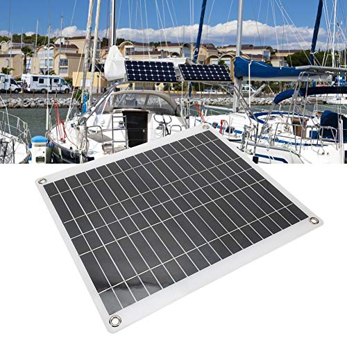 Qinlorgon 【Venta del día de la Madre】 Tablero de Carga Solar, Panel Solar, Salida Dual 16.6x14.6 Pulgadas policristalino 25W 18V para Viajes al Aire Libre