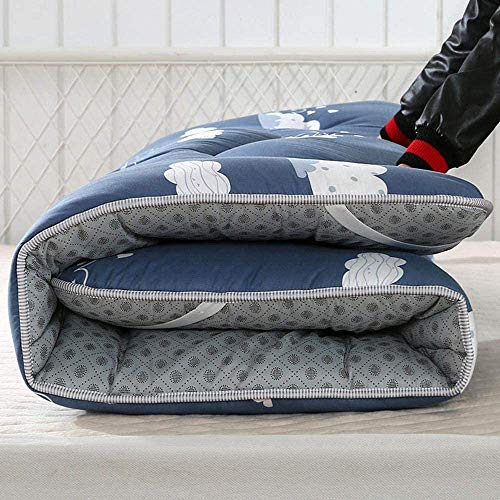 QLWY Colchon Tatami Japones, Suelo Plegable Espesar Colchón, Colchón Espuma De Memoria, Antideslizante Respirable Colchón De Futón Víveres Estera para Dormir, Lavable (C,80x190cm)