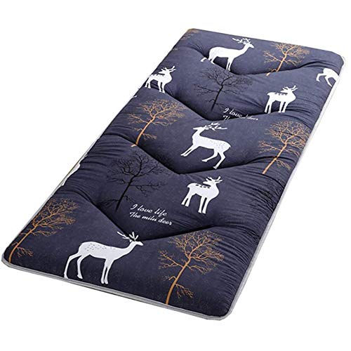QLWY Colchon Tatami Japones, Suelo Plegable Espesar Colchón, Colchón Espuma De Memoria, Antideslizante Respirable Colchón De Futón Víveres Estera para Dormir, Lavable (C,80x190cm)