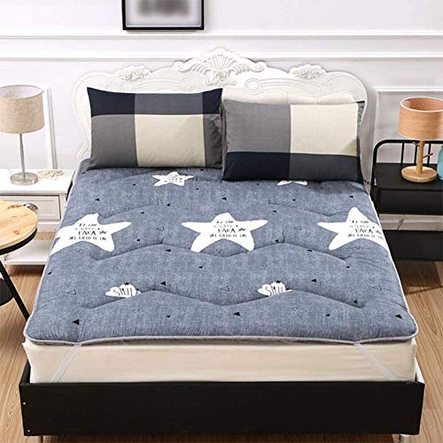 QLWY Colchon Tatami Japones, Suelo Plegable Espesar Colchón, Colchón Espuma De Memoria, Antideslizante Respirable Colchón De Futón Víveres Estera para Dormir, Lavable (C,80x190cm)