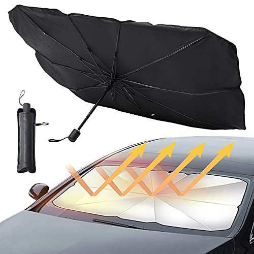 QOHFLD Car Windshield Cover Sun Shade Protection Folding Umbrella,For Mitsubishi ASX Lancer 10 9,for Outlander,for Pajero