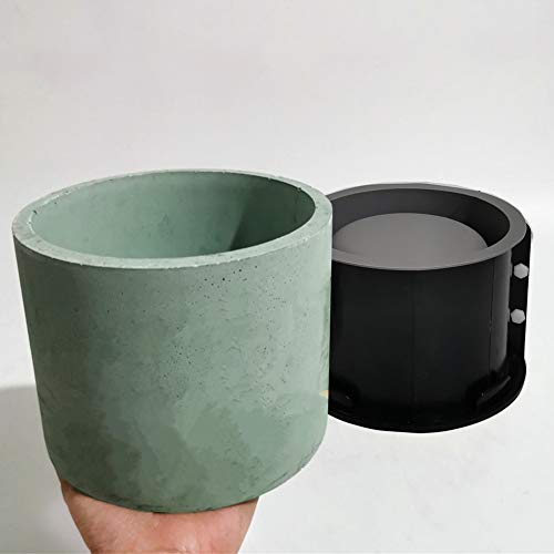 QOTSTEOS Molde de silicona para macetas, 6 pulgadas de doble capa redonda de hormigón flor molde de silicona, Molde de silicona para maceta de flores, Molde de maceta de hormigón
