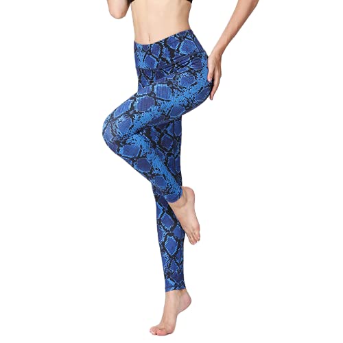 QTJY Color Flores Fitness Yoga Pantalones Damas Moda Estiramiento Deportes Yoga Pantalones al Aire Libre Correr Fitness Yoga Pantalones G S