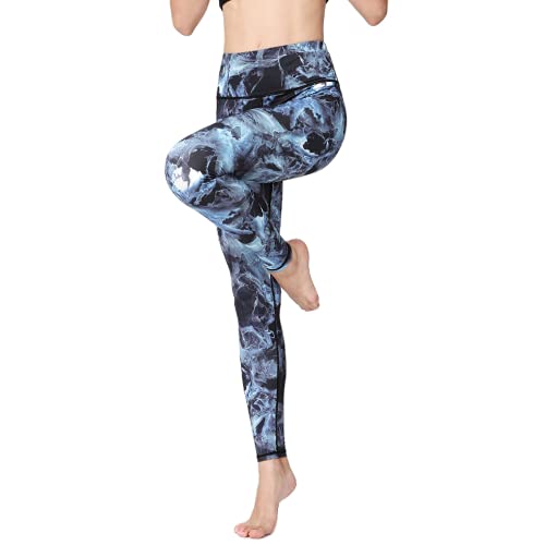 QTJY Color Flores Fitness Yoga Pantalones Damas Moda Estiramiento Deportes Yoga Pantalones al Aire Libre Correr Fitness Yoga Pantalones G S