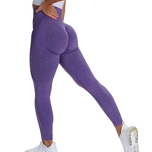 QTJY Leggings sin Costuras de Cintura Alta, Ejercicio Push-up para Damas Que Ejecutan Pantalones de Yoga, Pantalones de Fitness de Entrenamiento en Cuclillas DS