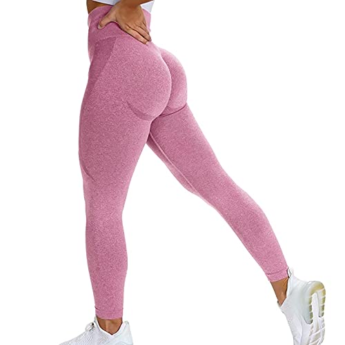QTJY Leggings sin Costuras de Cintura Alta, Ejercicio Push-up para Damas Que Ejecutan Pantalones de Yoga, Pantalones de Fitness de Entrenamiento en Cuclillas DS