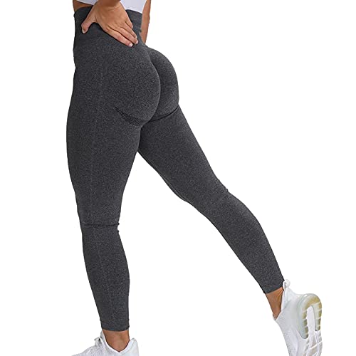 QTJY Leggings sin Costuras de Cintura Alta, Ejercicio Push-up para Damas Que Ejecutan Pantalones de Yoga, Pantalones de Fitness de Entrenamiento en Cuclillas DS