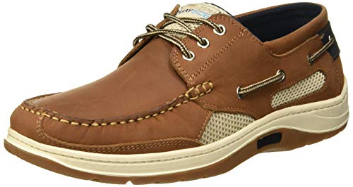 QUAYSIDE qsydwaxxxx43 - Náuticos de cuero para hombre, color marrón, talla 43