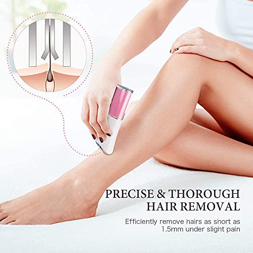 Queenmew Depiladora Electrica Afeitadora Eléctrica Con Luz, Maquina Depiladora Facial Mujer De Bikini Inalámbrico, Removedor De Vello Facial Para Mujeres