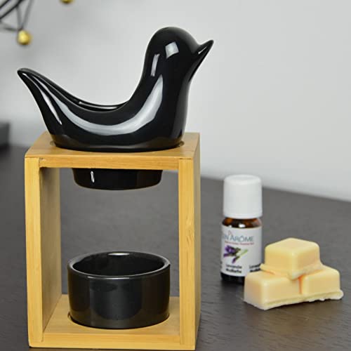 Quemador de Aromas y perfumes Birdy Black - Serie Naturéa , Aroma difusor de aceites Esenciales