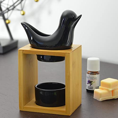 Quemador de Aromas y perfumes Birdy Black - Serie Naturéa , Aroma difusor de aceites Esenciales