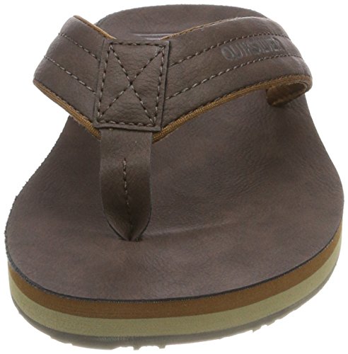 Quiksilver Carver Nubuck-Sandals For Men, Zapatos de Playa y Piscina Hombre, Marrón (Demitasse-Solid Ctk0), 47 EU