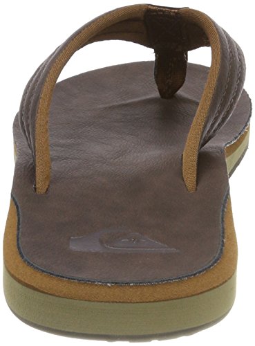Quiksilver Carver Nubuck-Sandals For Men, Zapatos de Playa y Piscina Hombre, Marrón (Demitasse-Solid Ctk0), 47 EU