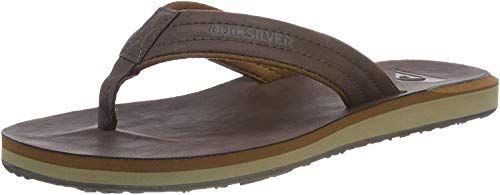 Quiksilver Carver Nubuck-Sandals For Men, Zapatos de Playa y Piscina Hombre, Marrón (Demitasse-Solid Ctk0), 47 EU