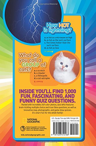 Quiz Whiz: 1,000 Super Fun, Mind-bending, Totally Awesome Trivia Questions (Quiz Whiz ) [Idioma Inglés] (National Geographic Kids)