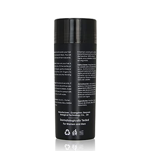 R-Kerhair Fibras Capilares Densificadoras de Keratina 100% Natural - Aplicador y Fijador Opcionales (Rubio)