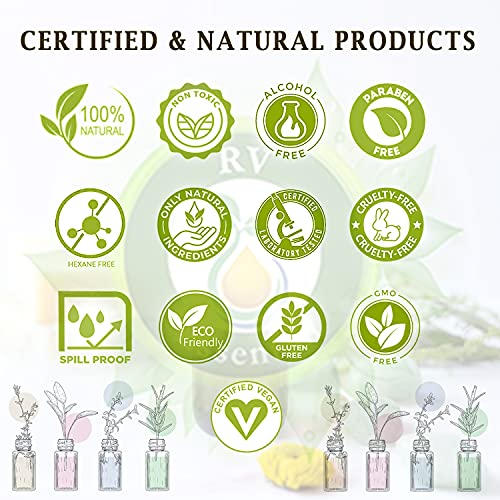 R V Essential Aceite esencial de sándalo puro 10ml (0.338oz)- Santalum Album (100% puro y vapor natural destilado) Pure Sandalwood Essential Oil