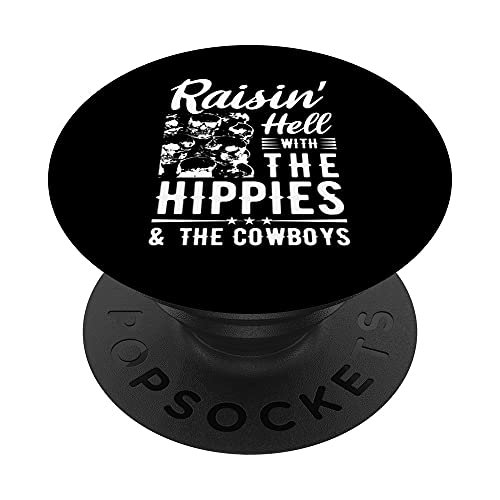 Raisin' Hell With The Hippies & The Cowboys Música country PopSockets PopGrip Intercambiable