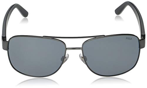Ralph Lauren POLO 0PH3122 Gafas de Sol, Matte Dark Gunmetal, 59 para Hombre