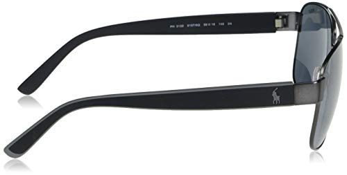 Ralph Lauren POLO 0PH3122 Gafas de Sol, Matte Dark Gunmetal, 59 para Hombre