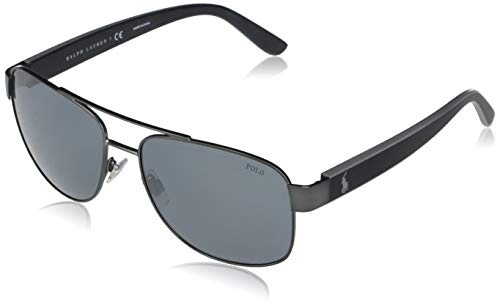 Ralph Lauren POLO 0PH3122 Gafas de Sol, Matte Dark Gunmetal, 59 para Hombre