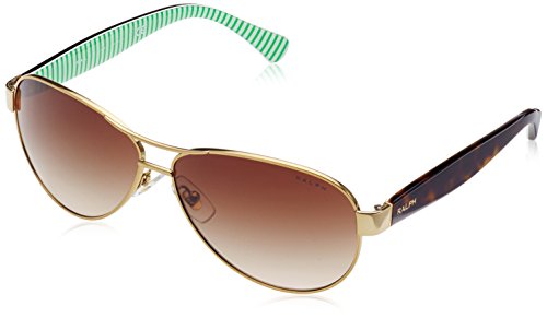 Ralph Lauren RALPH BY Ra4096 Gafas de Sol, Gold/Cream, 59 para Mujer