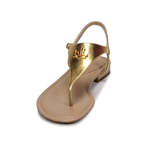 Ralph Lauren - Sandalias de Mujer Modelo Ellington Color Oro, color Dorado, talla 39/42 EU