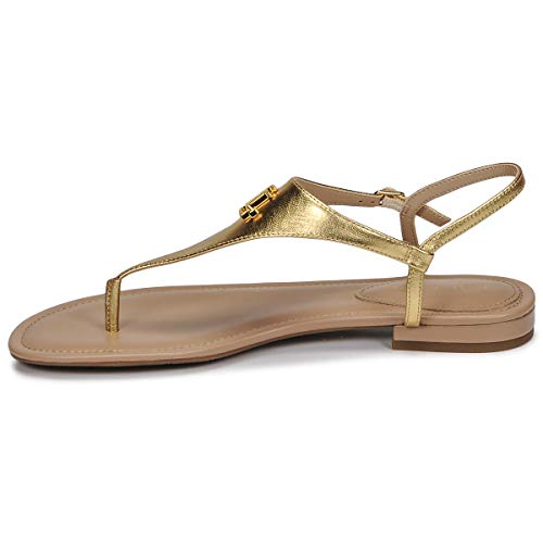 Ralph Lauren - Sandalias de Mujer Modelo Ellington Color Oro, color Dorado, talla 39/42 EU