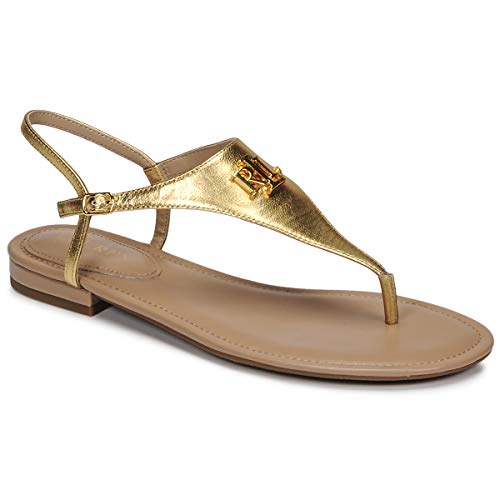 Ralph Lauren - Sandalias de Mujer Modelo Ellington Color Oro, color Dorado, talla 39/42 EU