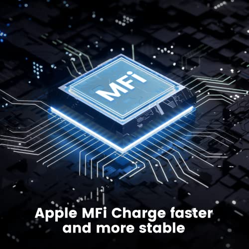RAMPOW Cable USB C a Lightning [Apple MFi Certificado] Cable iPhone 13 Carga rápida Power Delivery 20W 3A, para iPhone 13/13 Pro/13 mini/12/12 Pro/12 Mini/12 Pro MAX/11/X/XS/XR, iPad Air 3-1M