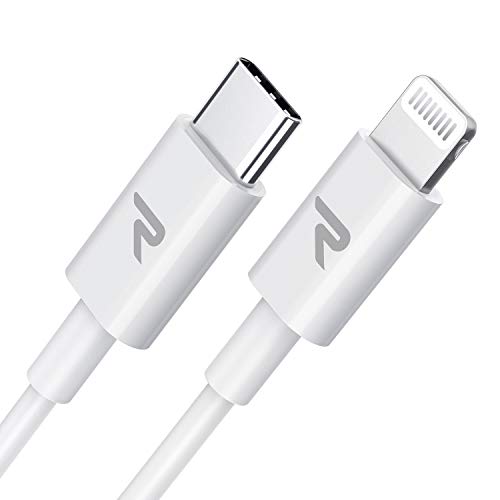 RAMPOW Cable USB C a Lightning [Apple MFi Certificado] Cable iPhone 13 Carga rápida Power Delivery 20W 3A, para iPhone 13/13 Pro/13 mini/12/12 Pro/12 Mini/12 Pro MAX/11/X/XS/XR, iPad Air 3-1M