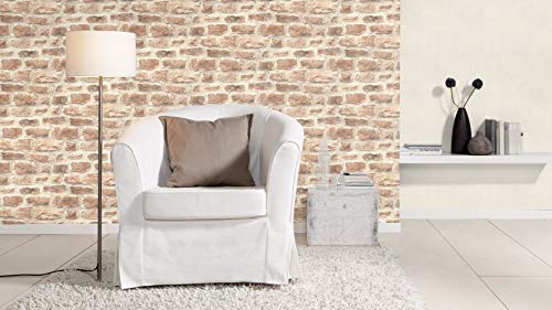 Rasch Papel pintado 860610 de la colección b.b home passion VI, papel pintado no tejido efecto piedra rústica, 10,05 m x 53 cm