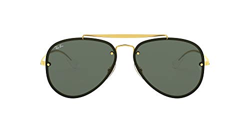 Ray-Ban 0Rb3584N, Gafas de Sol Unisex adulto, Marrón (Gold/Green Classic), 58