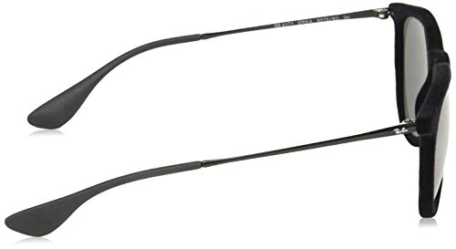 Ray-Ban Erika, Gafas De Sol para Mujer, Negro (Black Velvet (60756G)) con lentes espejadas gris