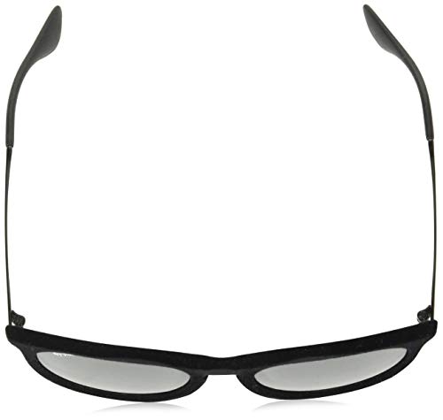 Ray-Ban Erika, Gafas De Sol para Mujer, Negro (Black Velvet (60756G)) con lentes espejadas gris
