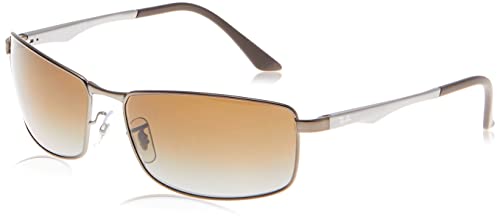 Ray-ban Mod. 3498 - Gafas de sol para hombre, color gris (matte gunmetal/grey gradient brown polar), talla 64