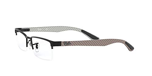 Ray-Ban - RX 8412,Geométrico metal hombre, Negro, 52 mm