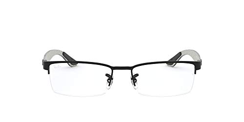 Ray-Ban - RX 8412,Geométrico metal hombre, Negro, 52 mm