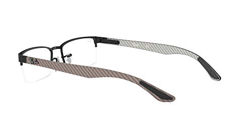 Ray-Ban - RX 8412,Geométrico metal hombre, Negro, 52 mm