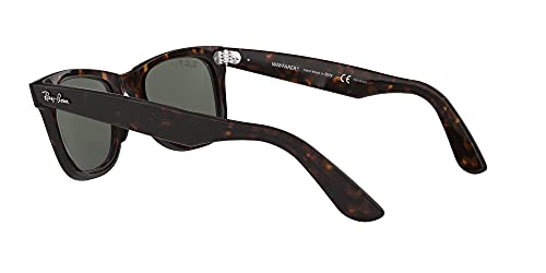 Ray Ban Wayfarer, Gafas de Sol Polarizado Unisex, Negro (Black/Crystal Green Polarized), 50
