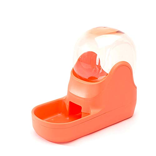 Rayber Comedero y dispensador de agua, dispensador automático para gatos, cachorros, conejos, naranja, dispensador de alimento: 35,5 x 17,5 x 27 cm